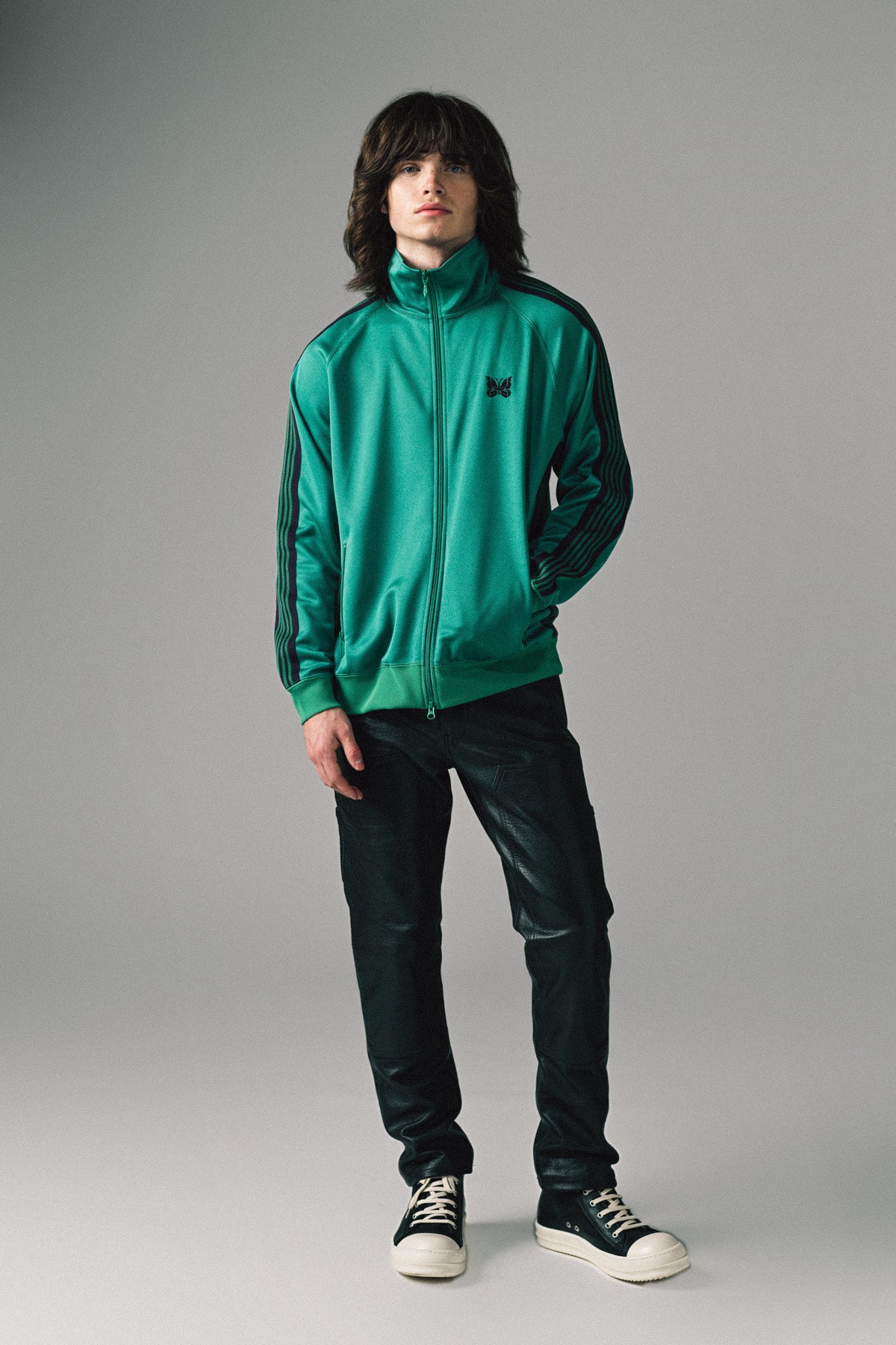 Needles poly track jacket teal green M - トップス