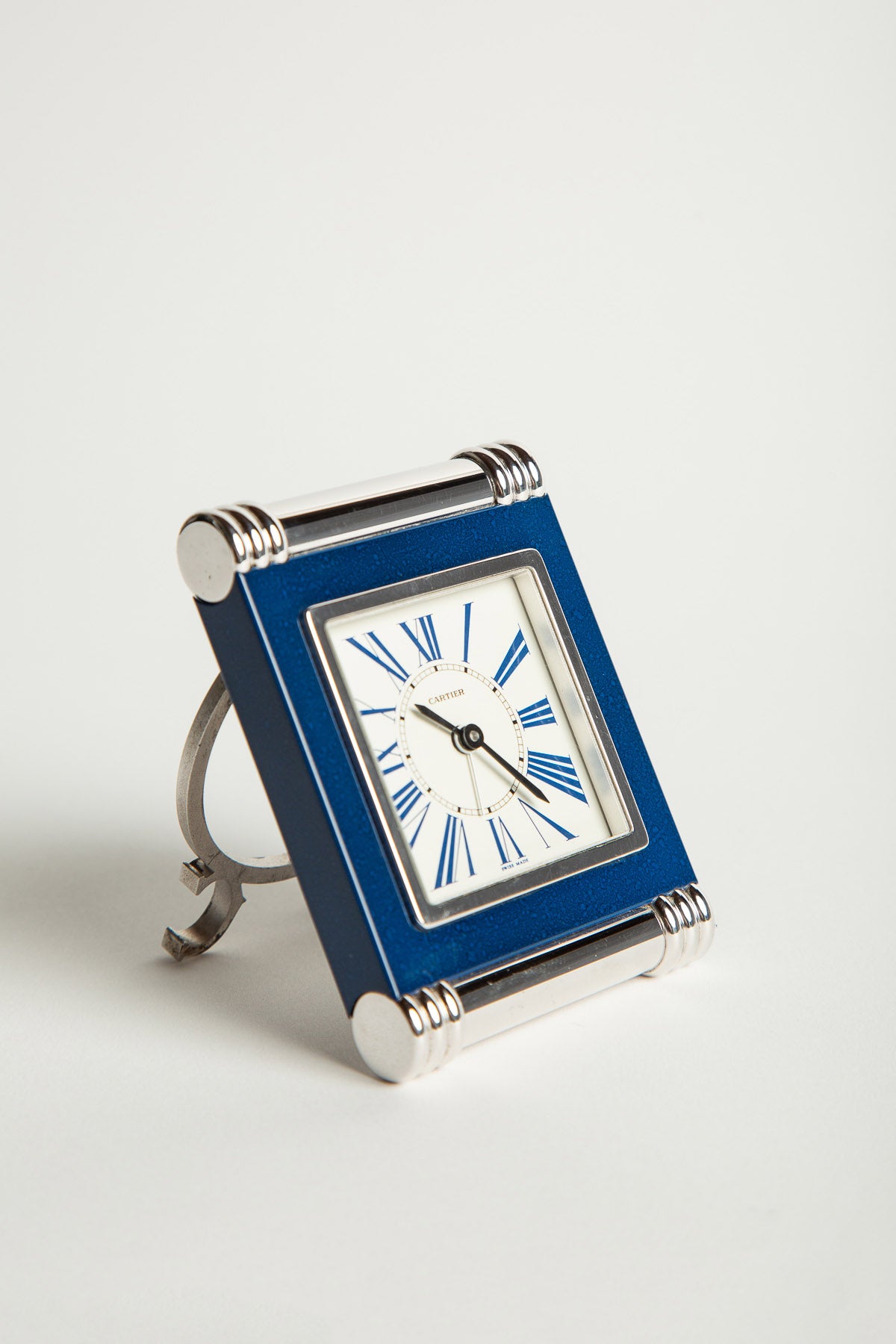 CARTIER VINTAGE LAPIS LAZULI TRAVEL CLOCK