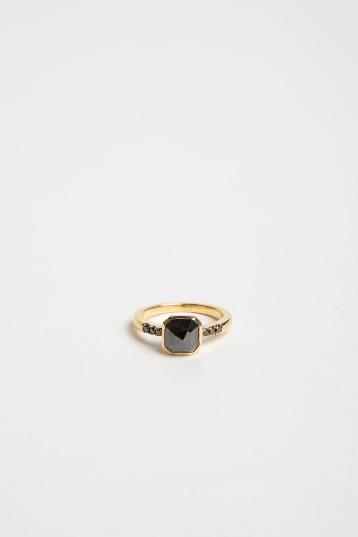 Asscher cut hot sale black diamond