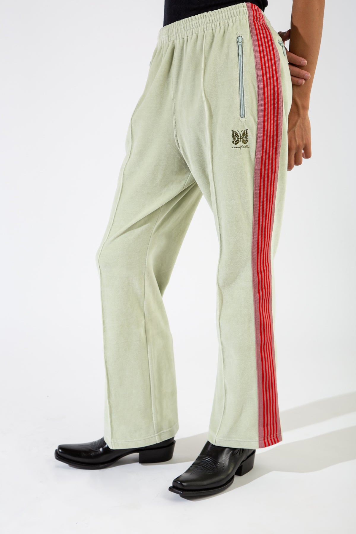 needles side stripe track pants (ice white) -  store