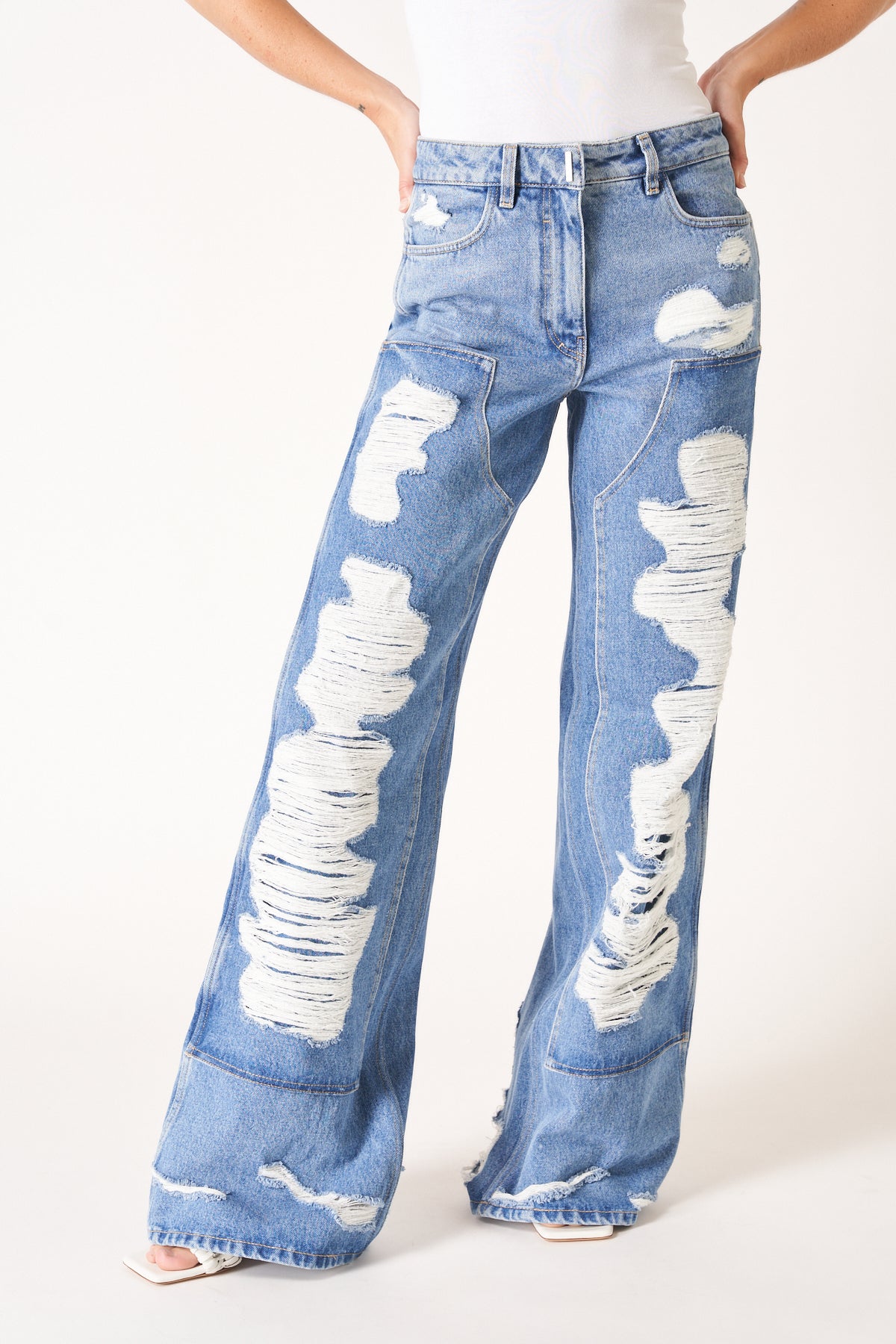 GIVENCHY | OVERSIZED DESTROYED JEANS – MAXFIELD LA