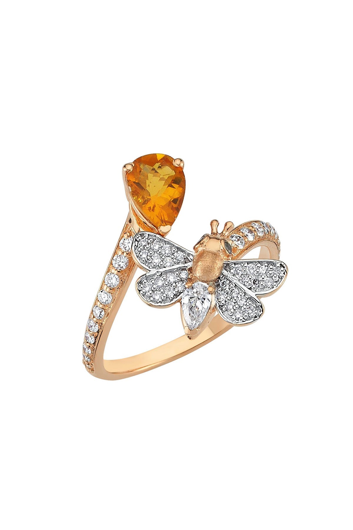 Citrine on sale bee ring