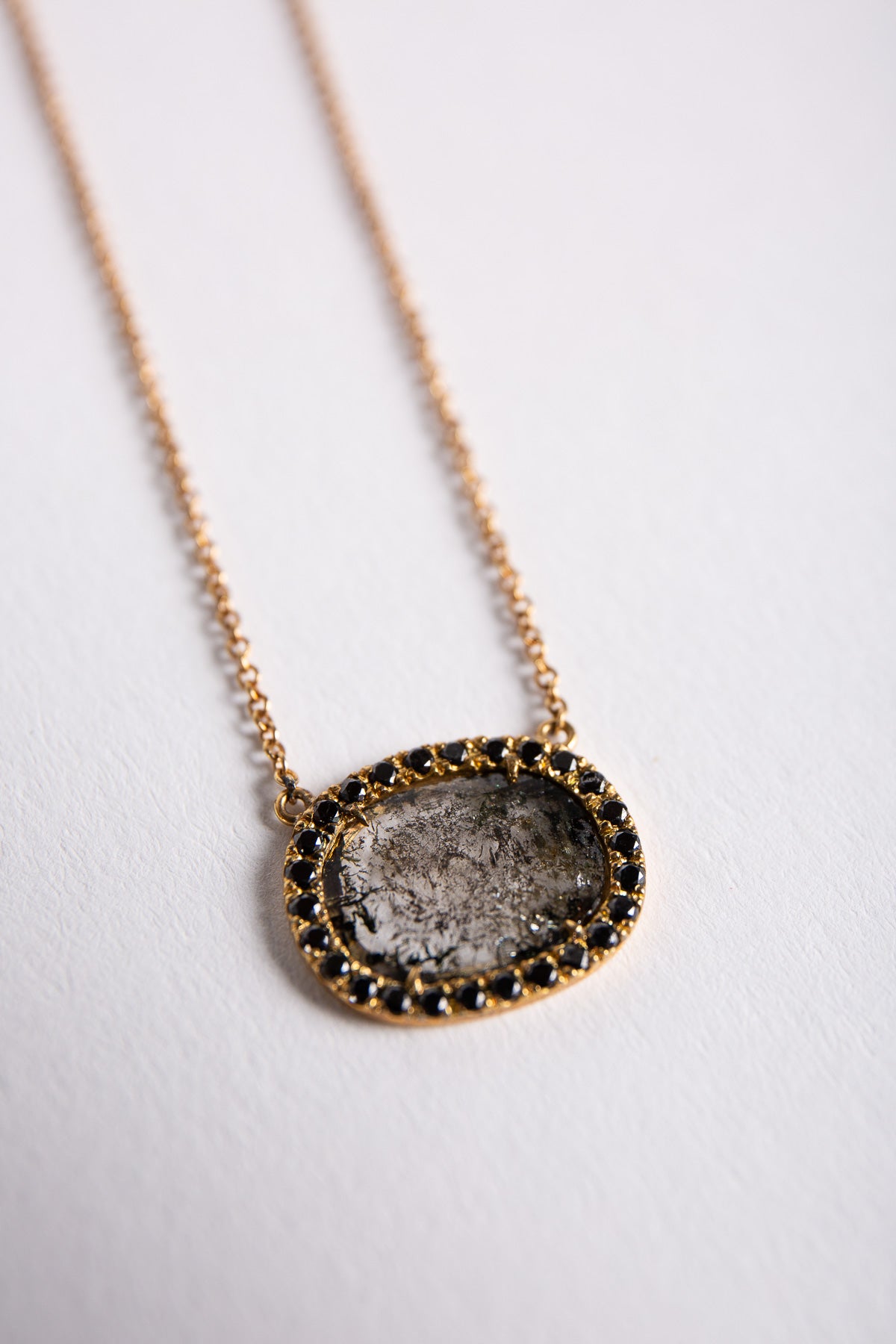 JOANNE FISKE | RAW SLICE BLACK DIAMOND NECKLACE - MAXFIELD LA