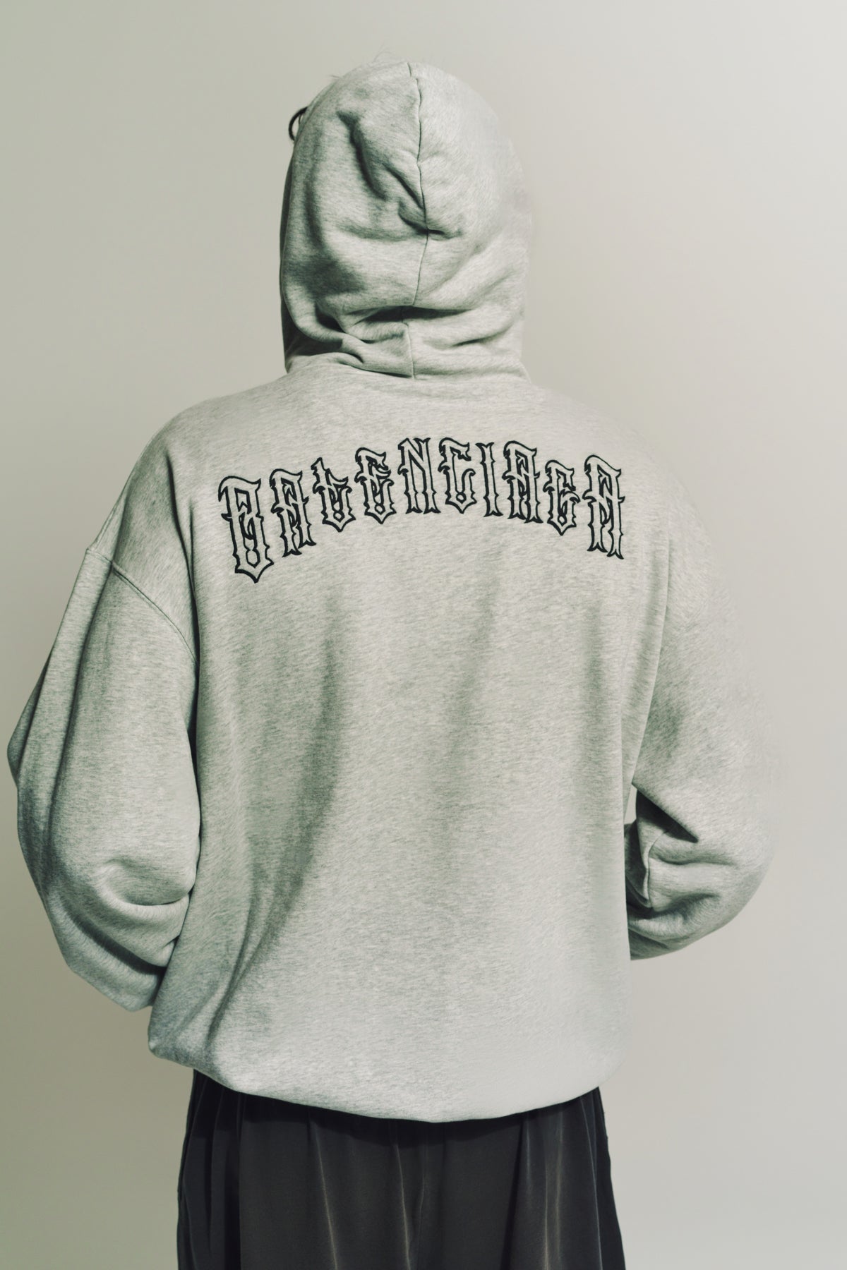 BALENCIAGA | GOTHIC TATTOO LOGO HOODIE