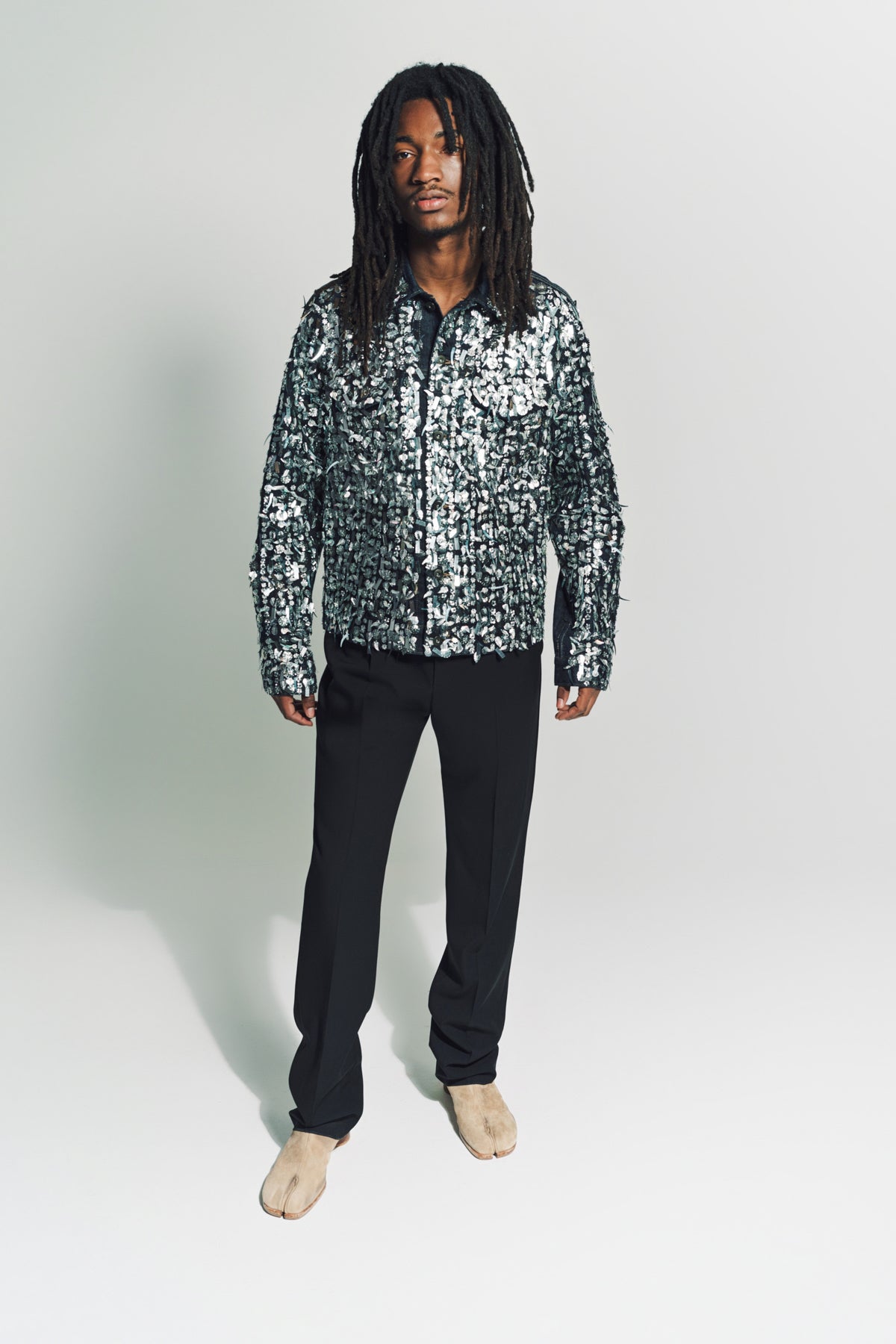 LIBERTINE | BEADED DENIM JACKET - MAXFIELD LA