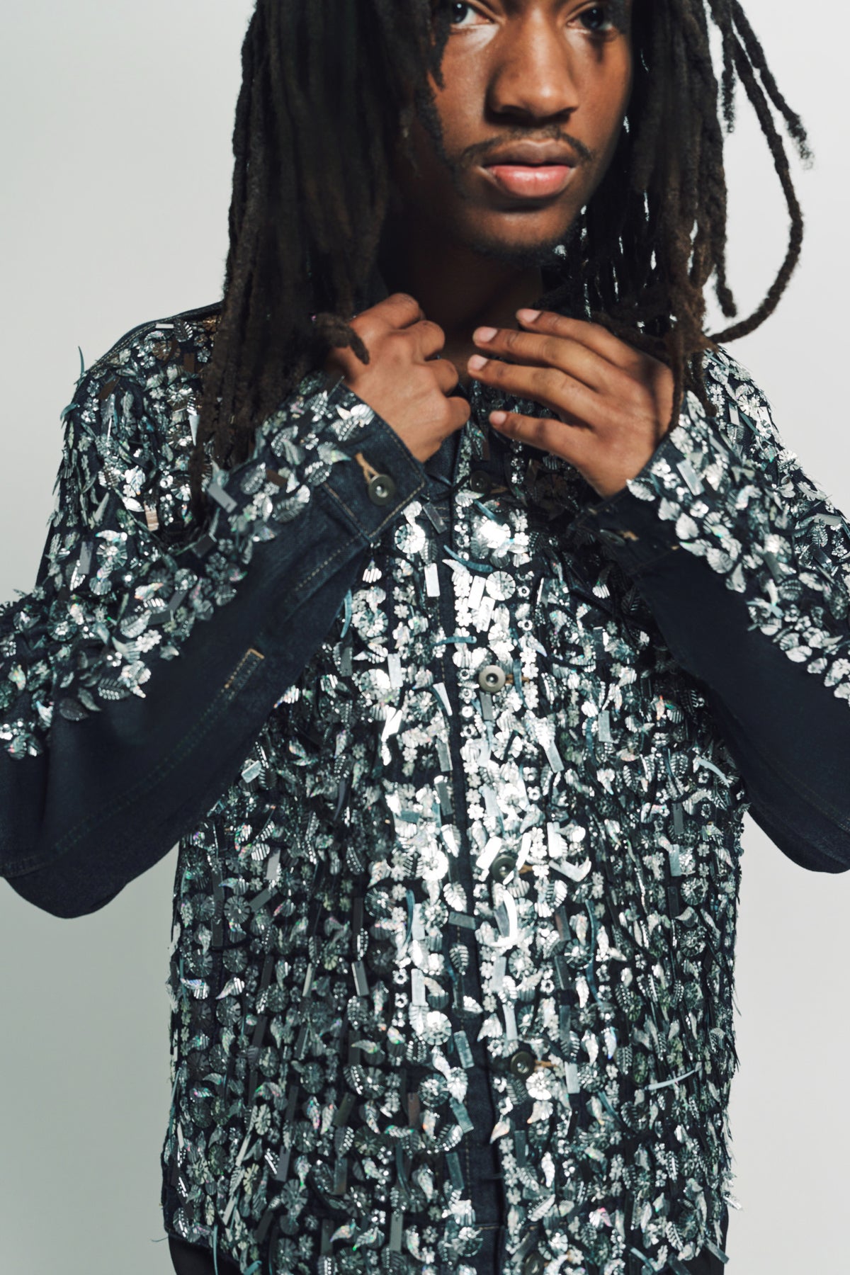 LIBERTINE | BEADED DENIM JACKET