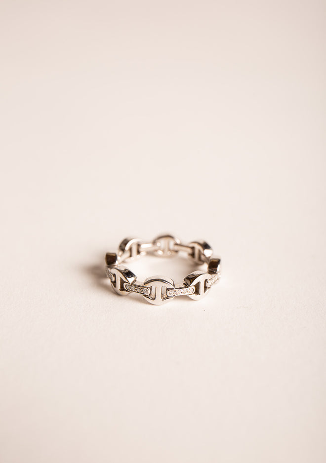 HOORSENBUHS | 18K WHITE GOLD DAME TRI LINK RING – MAXFIELD LA