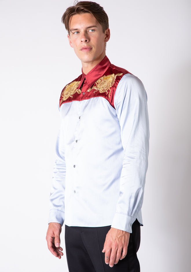 DRIES VAN NOTEN | EMBROIDERED LONG SLEEVE SHIRT