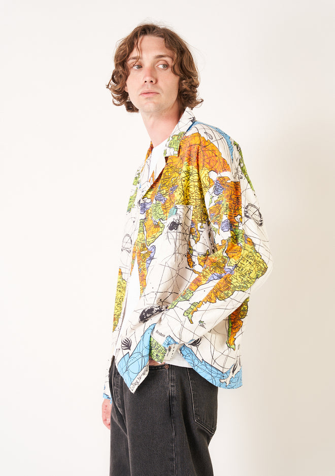 SAINT MICHAEL | DR. WOO PAJAMA MAP SHIRT