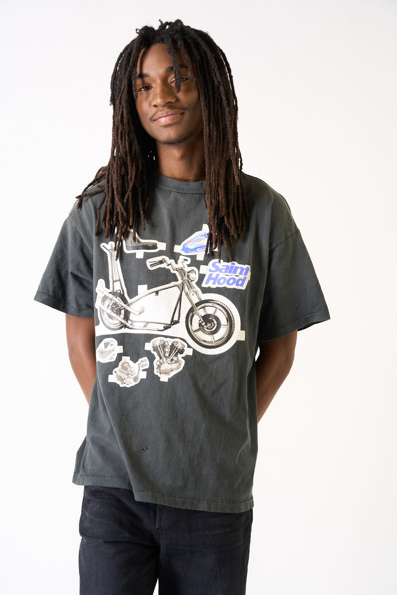 SAINT MICHAEL | NEIGHBORHOOD BIKE SHORT SLEEVE TEE – MAXFIELD LA