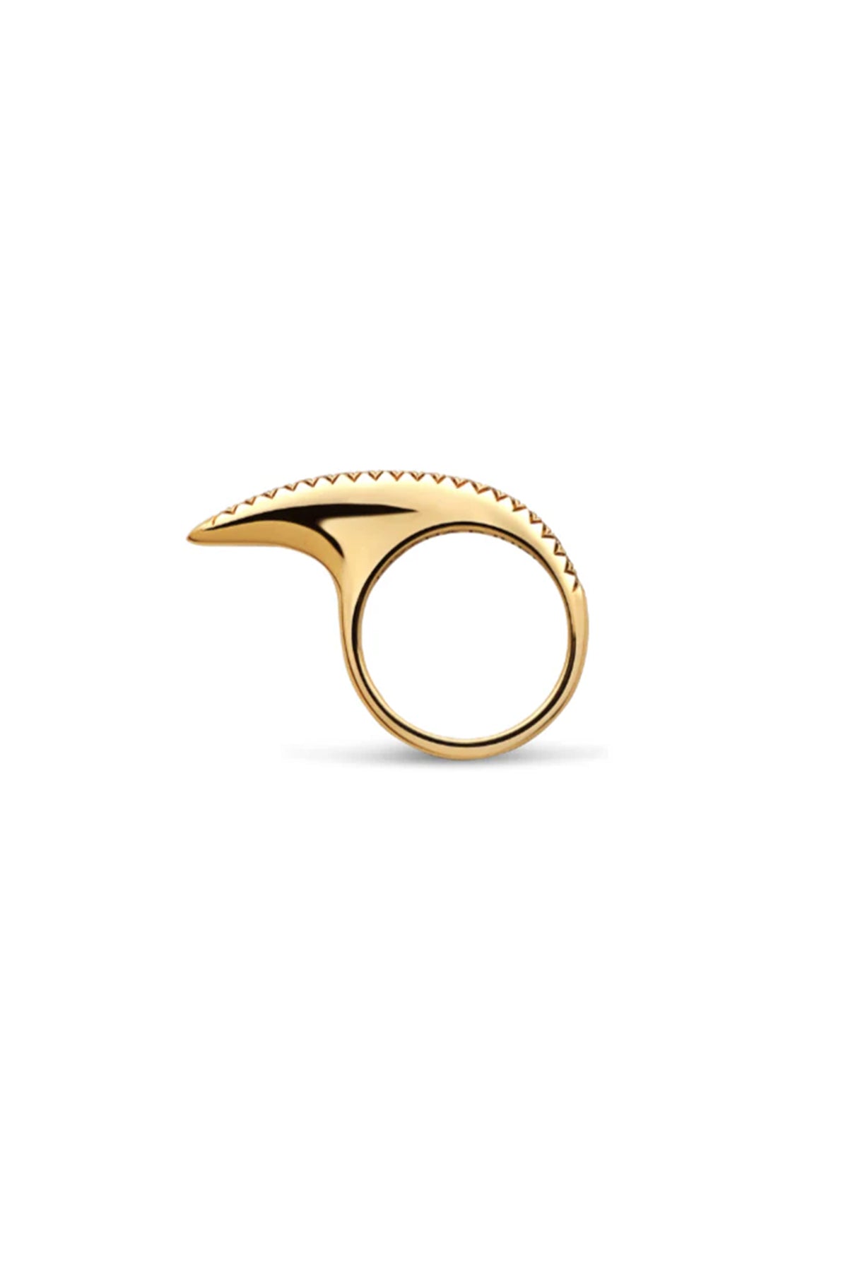 JOVANA DJURIC | SMALL YELLOW GOLD DIAMOND SLICE RING