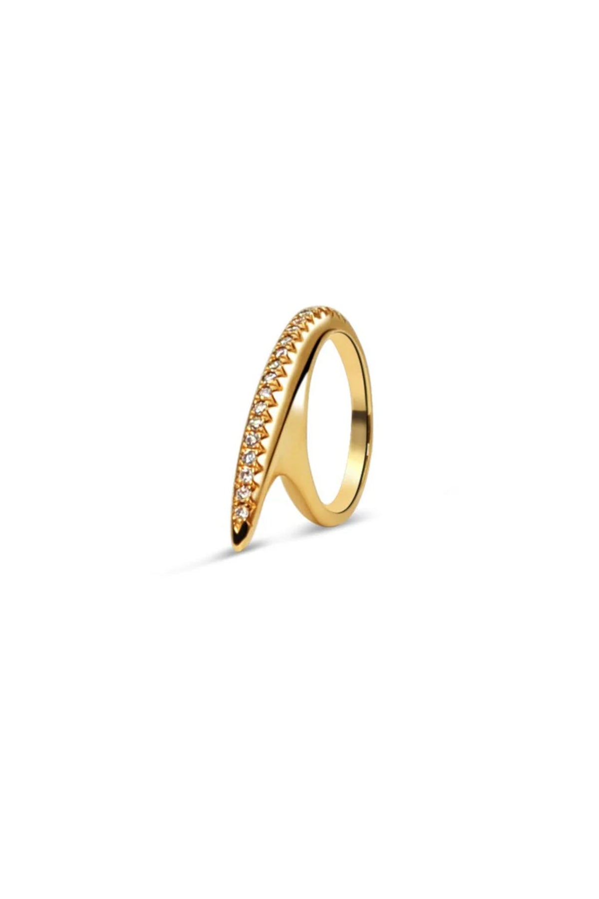 JOVANA DJURIC | SMALL YELLOW GOLD DIAMOND SLICE RING