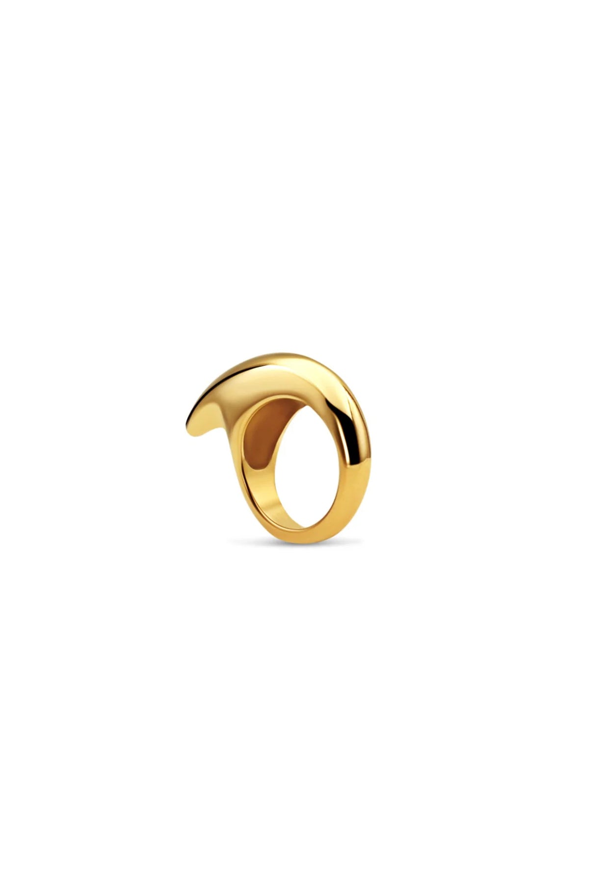 JOVANA DJURIC | MEDIUM YELLOW GOLD CRESCENT RING - MAXFIELD LA