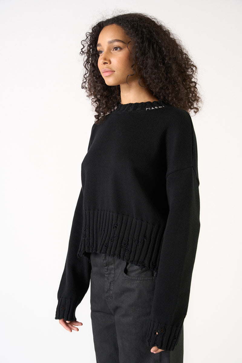 MARNI | DISTRESSED KNIT SWEATER – MAXFIELD LA