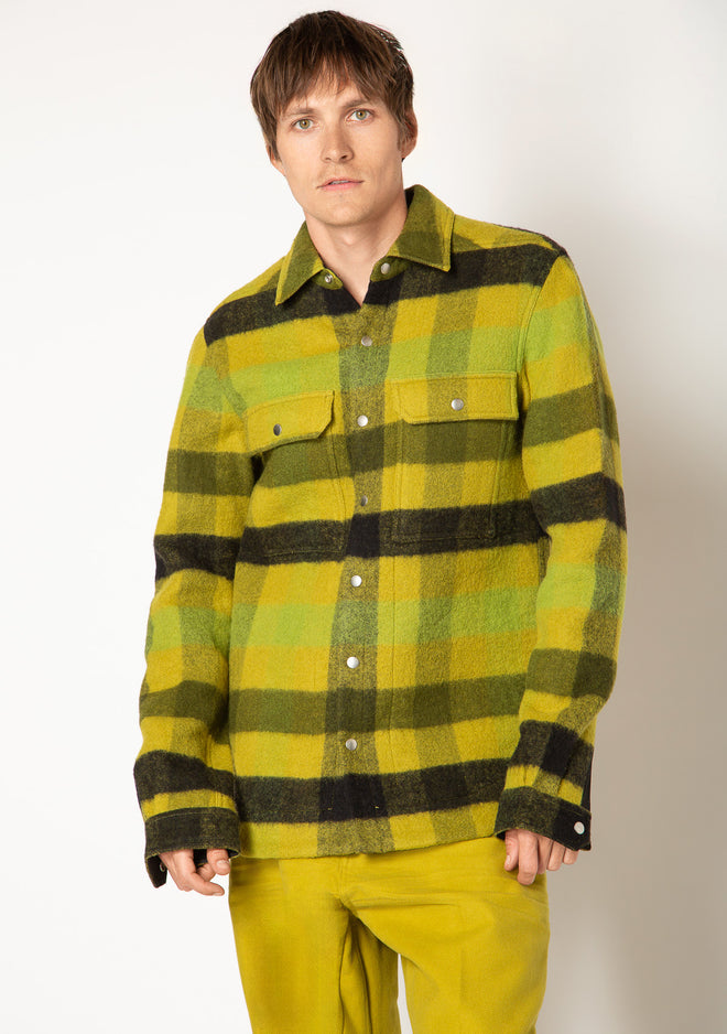 RICK OWENS | PLAID OUTERSHIRT – MAXFIELD LA