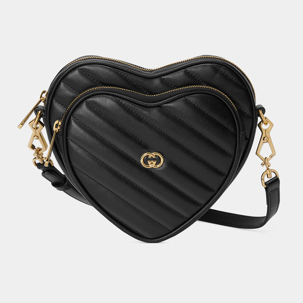 GUCCI  INTERLOCKING G MINI HEART SHOULDER BAG – MAXFIELD LA