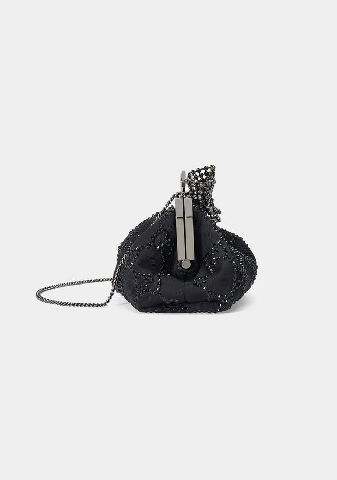 Gucci Crystal-embellished Bow Clutch Bag