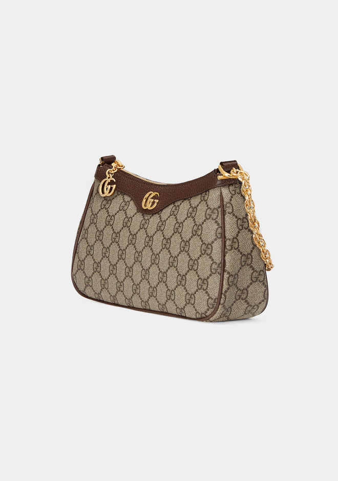 Ophidia small handbag in beige and white Supreme