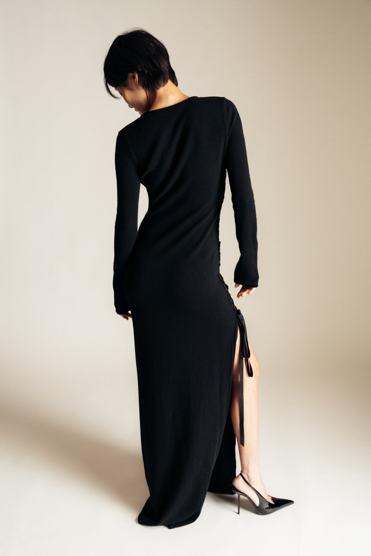 Harpson Black Wool Dress | Lafayette 148 New York