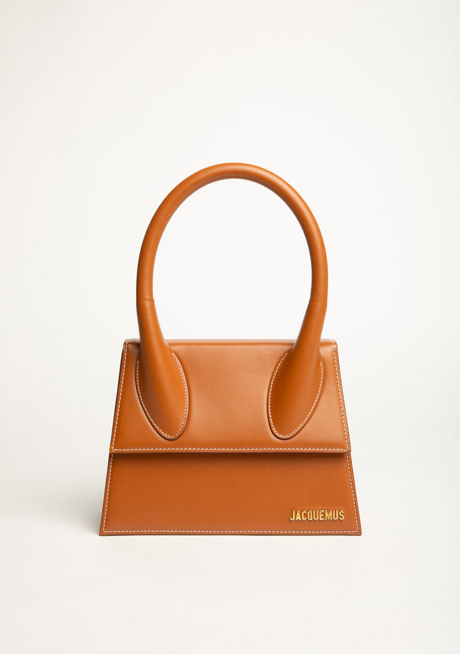 Le Grand Chiquito Leather Tote Bag in Brown - Jacquemus