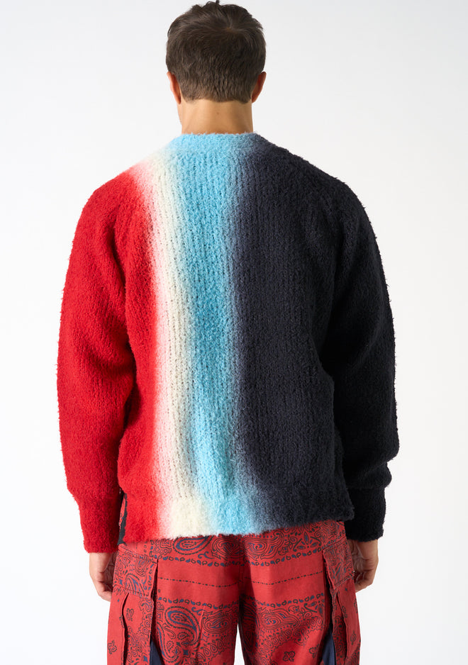 NEW SWEATER LOUIS VUITTON M 48 IN MOHAIR AND RED WOOL NEW WOOL