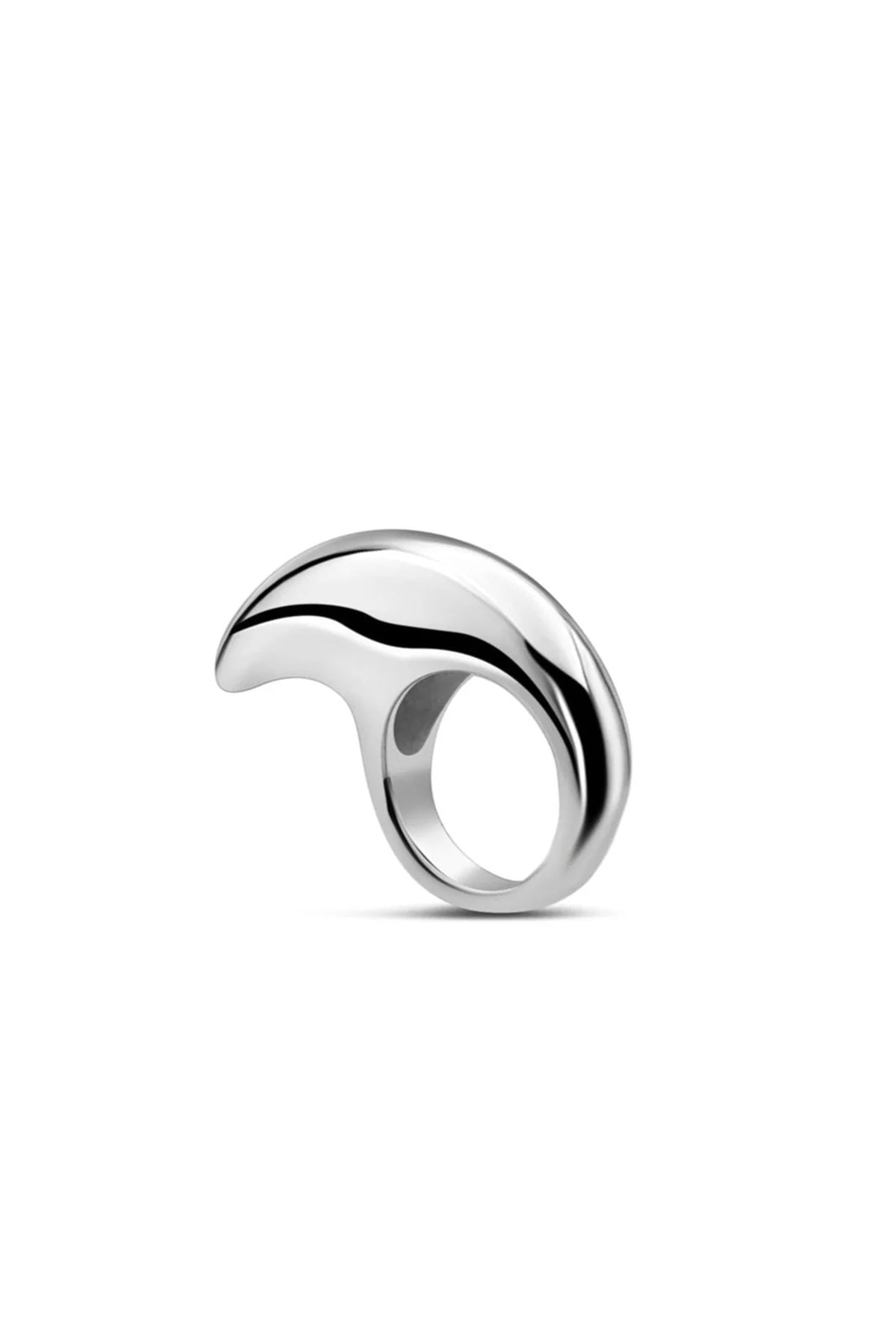 JOVANA DJURIC | LARGE SILVER CRESCENT RING