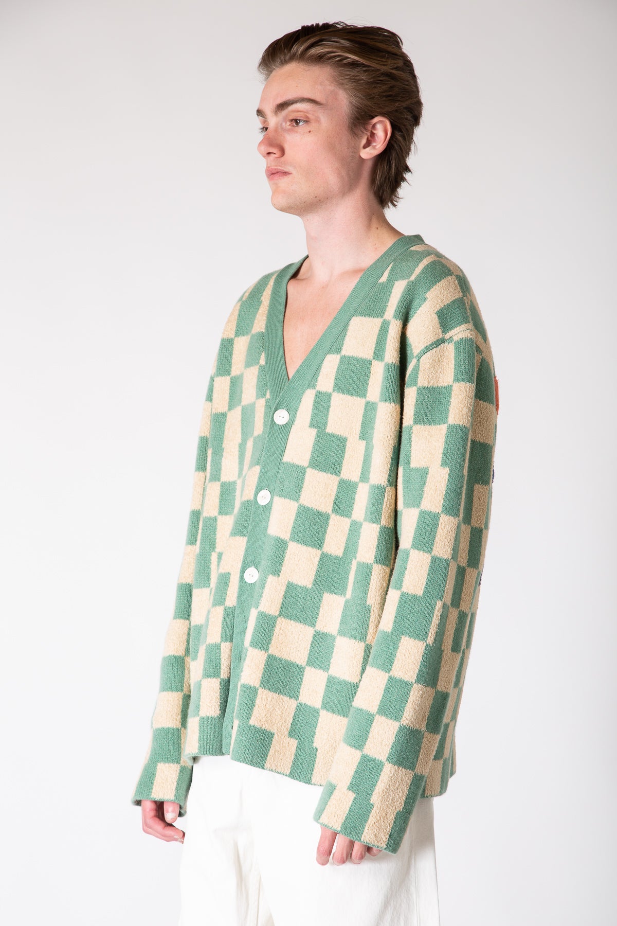 THE ELDER STATESMAN | CARDINAL CHECKER CARDIGAN - MAXFIELD LA