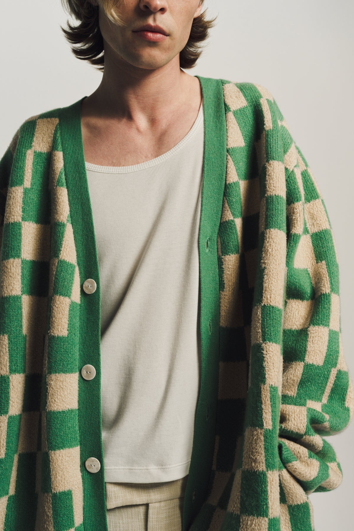 THE ELDER STATESMAN | CARDINAL CHECKER CARDIGAN - MAXFIELD LA