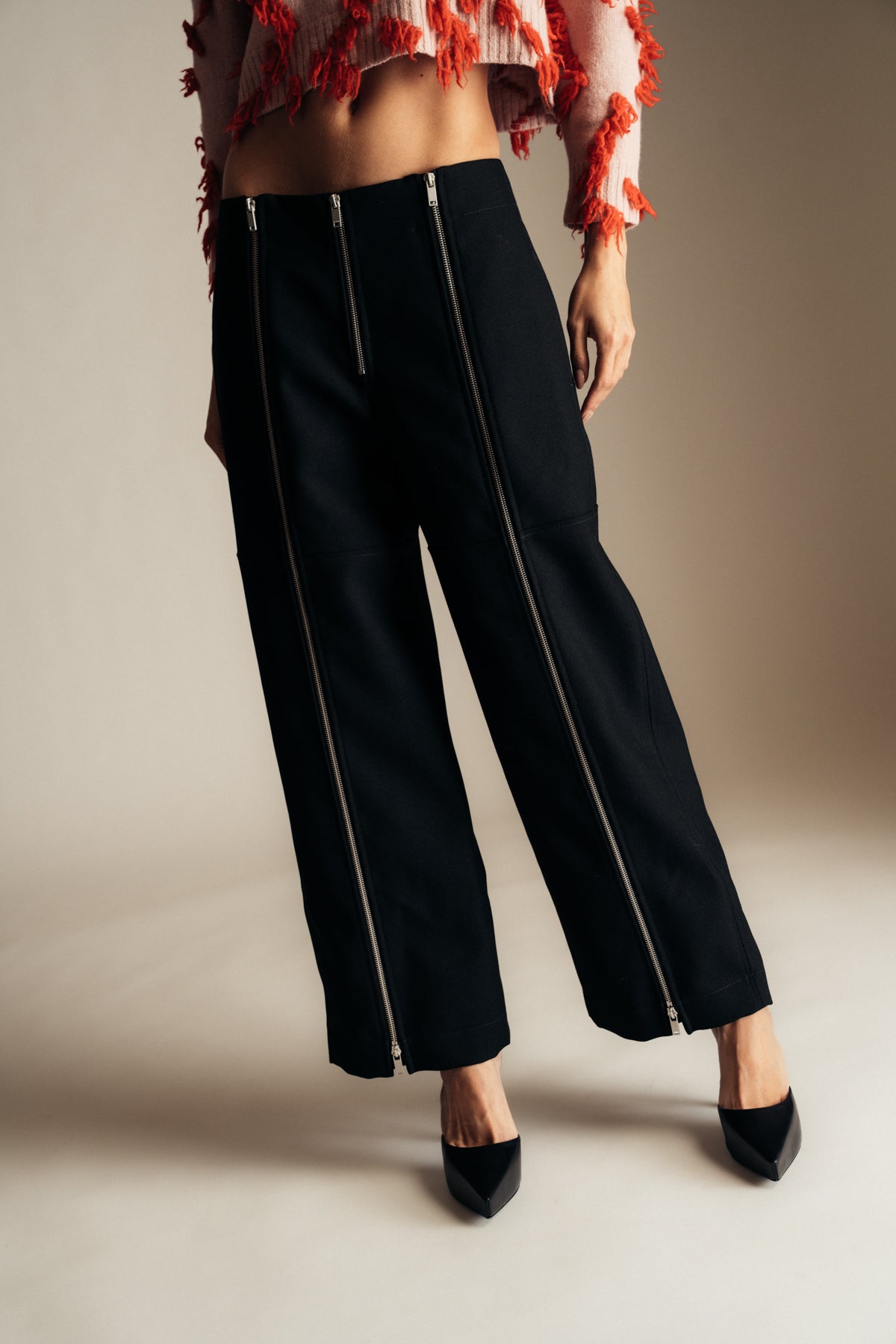 JIL SANDER | LOW WAIST ZIP TROUSERS