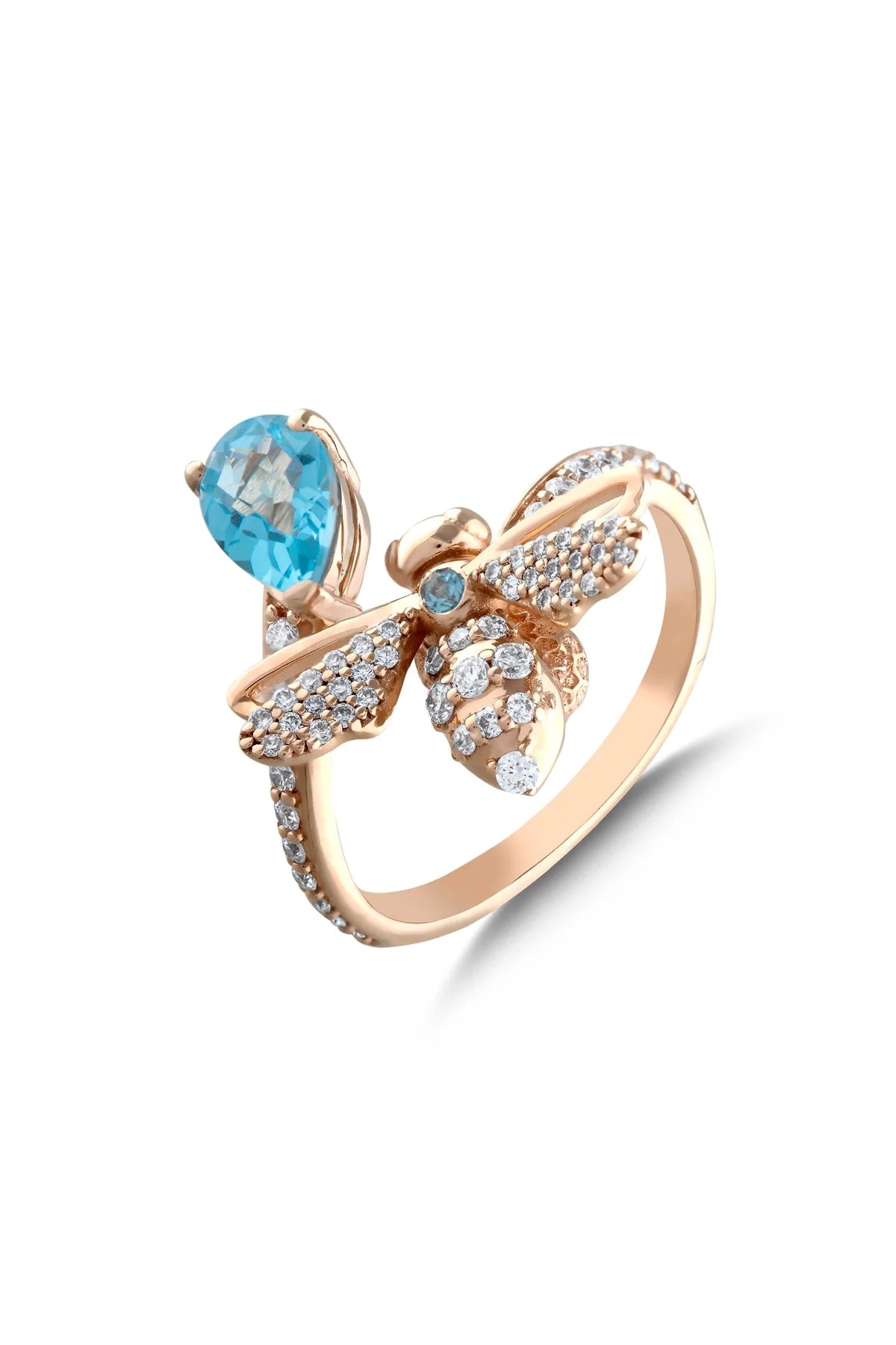 BEE GODDESS | QUEEN BEE MELLONA BLUE TOPAZ RING