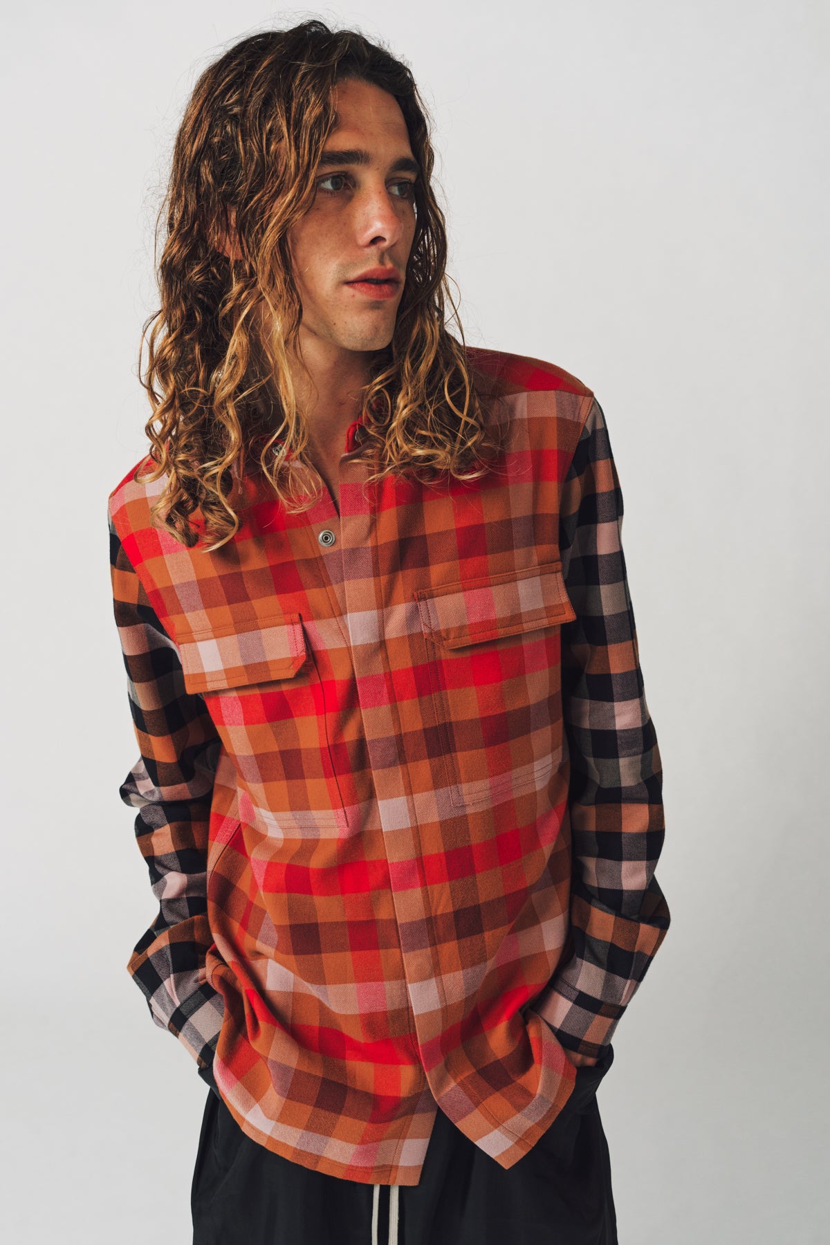 RICK OWENS | PLAID OUTERSHIRT