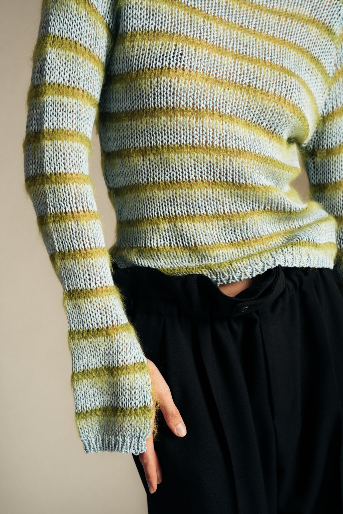 Marni White Stripe Sweater