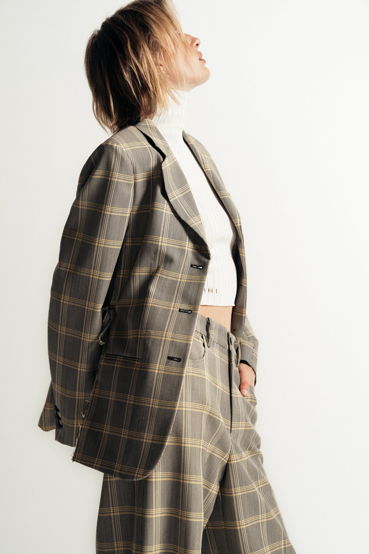 MARNI | CHECKED TECH WOOL JACKET