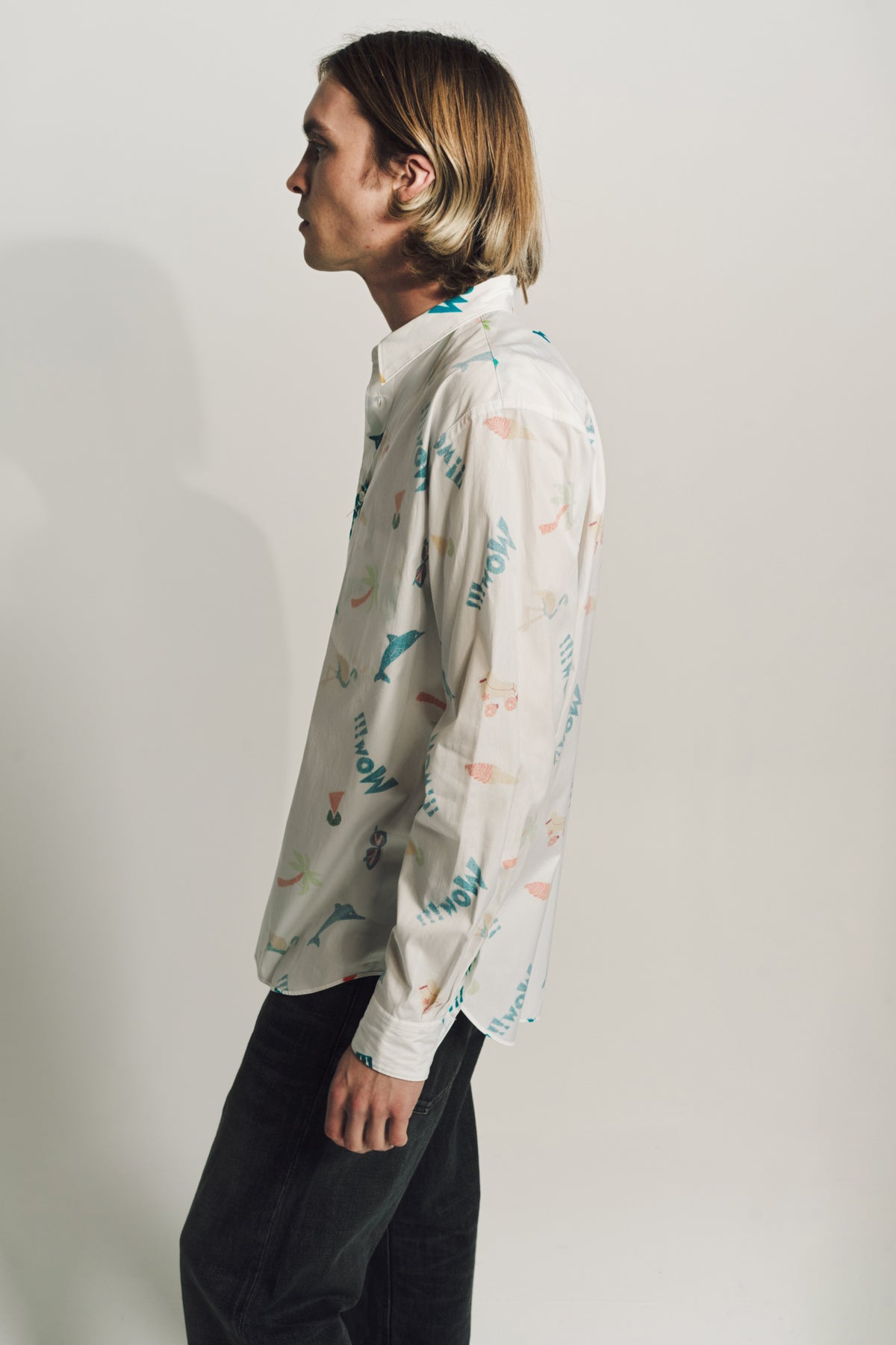 COMME DES GARCONS HOMME PLUS | BROAD PRINTED LONG SLEEVE SHIRT