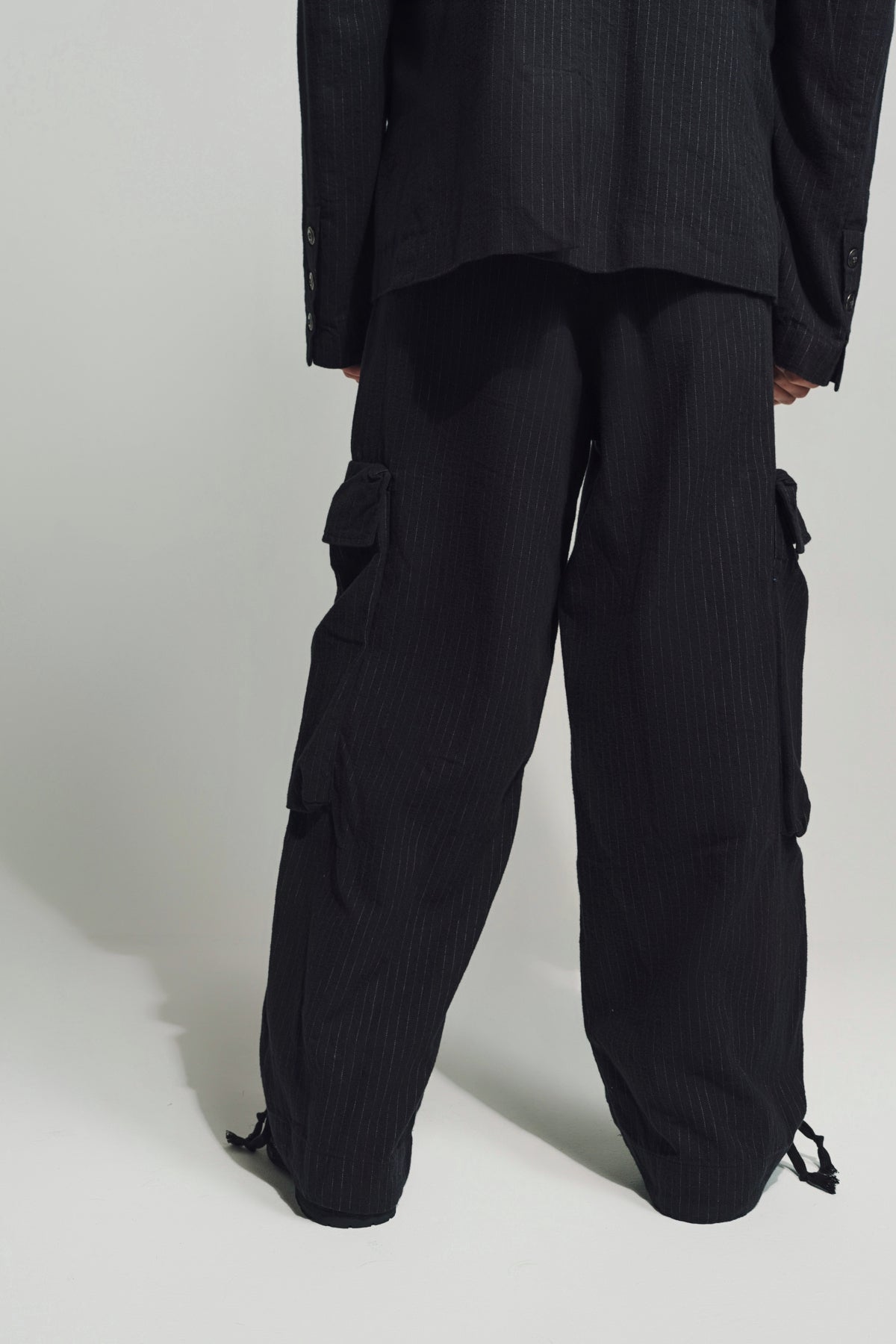 GREG LAUREN | PINSTRIPE WIDE LEG PANTS