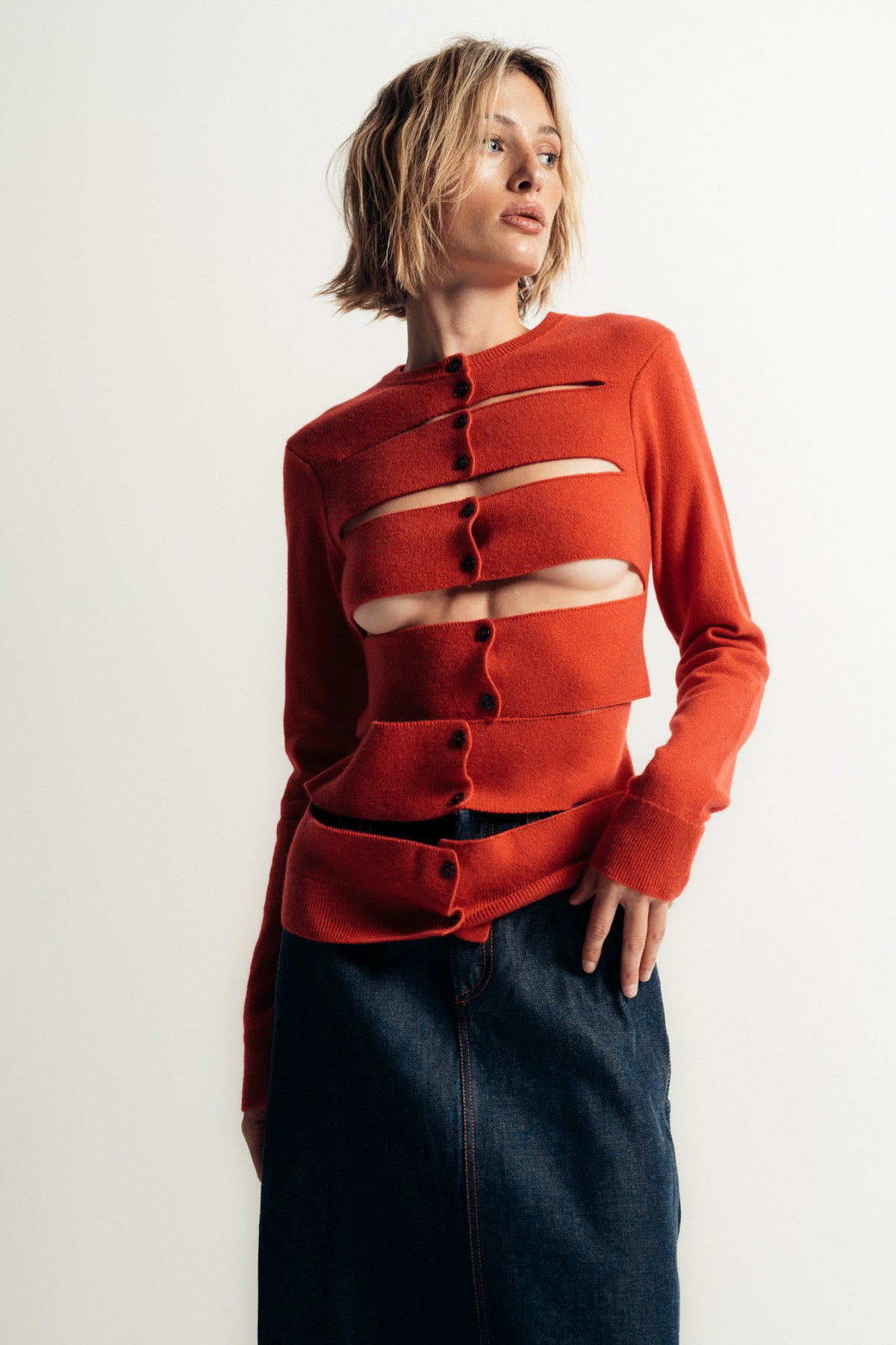 MERYLL ROGGE | CUT-OUT CARDIGAN