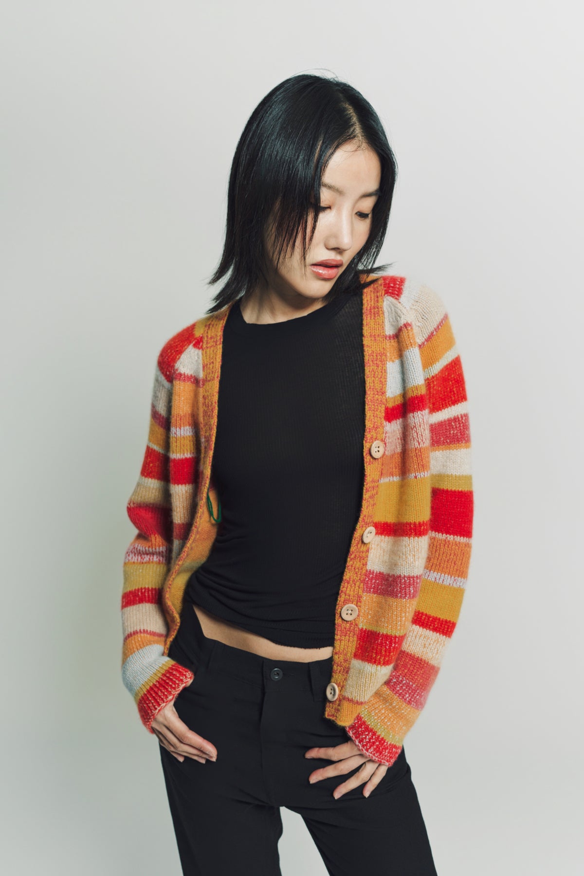 THE ELDER STATESMAN | STRIPE SUPERSOFT CARDIGAN