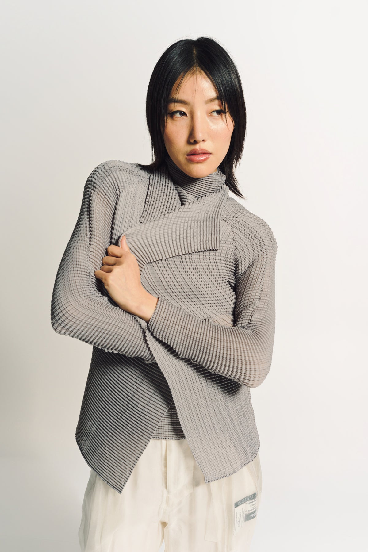 ISSEY MIYAKE | WOOLY PLEATS-46 LONG SLEEVE TOP