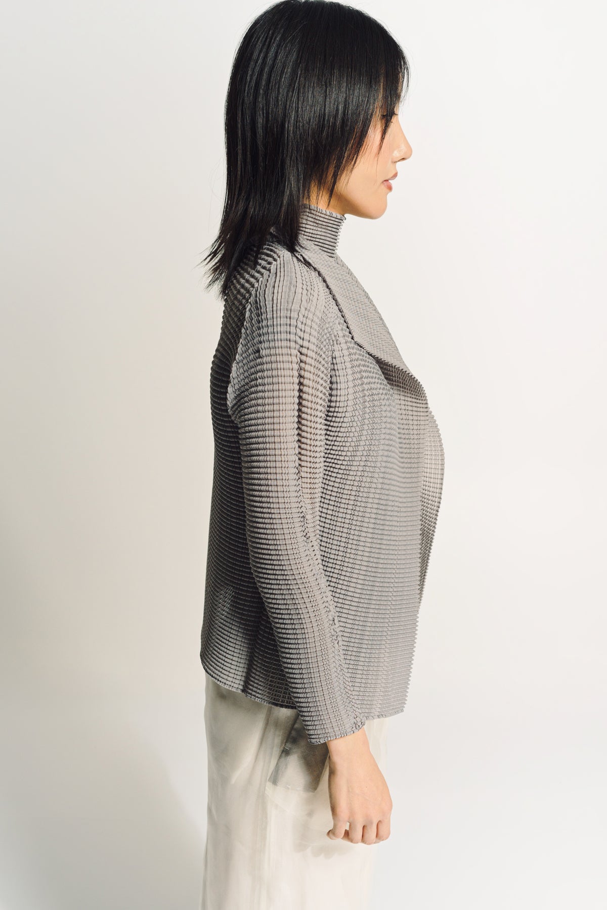 ISSEY MIYAKE | WOOLY PLEATS-46 LONG SLEEVE TOP