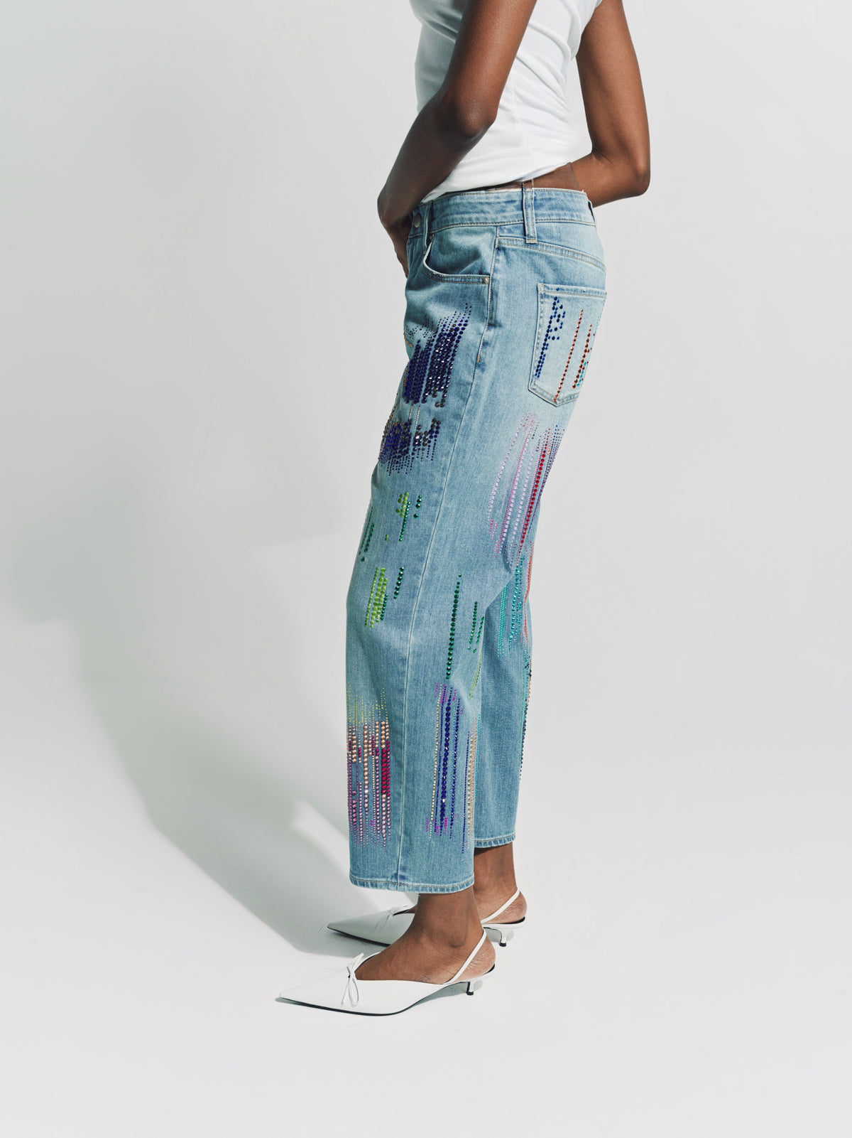 LIBERTINE | ‘FWB CRYSTAL’ BOYFRIEND JEANS