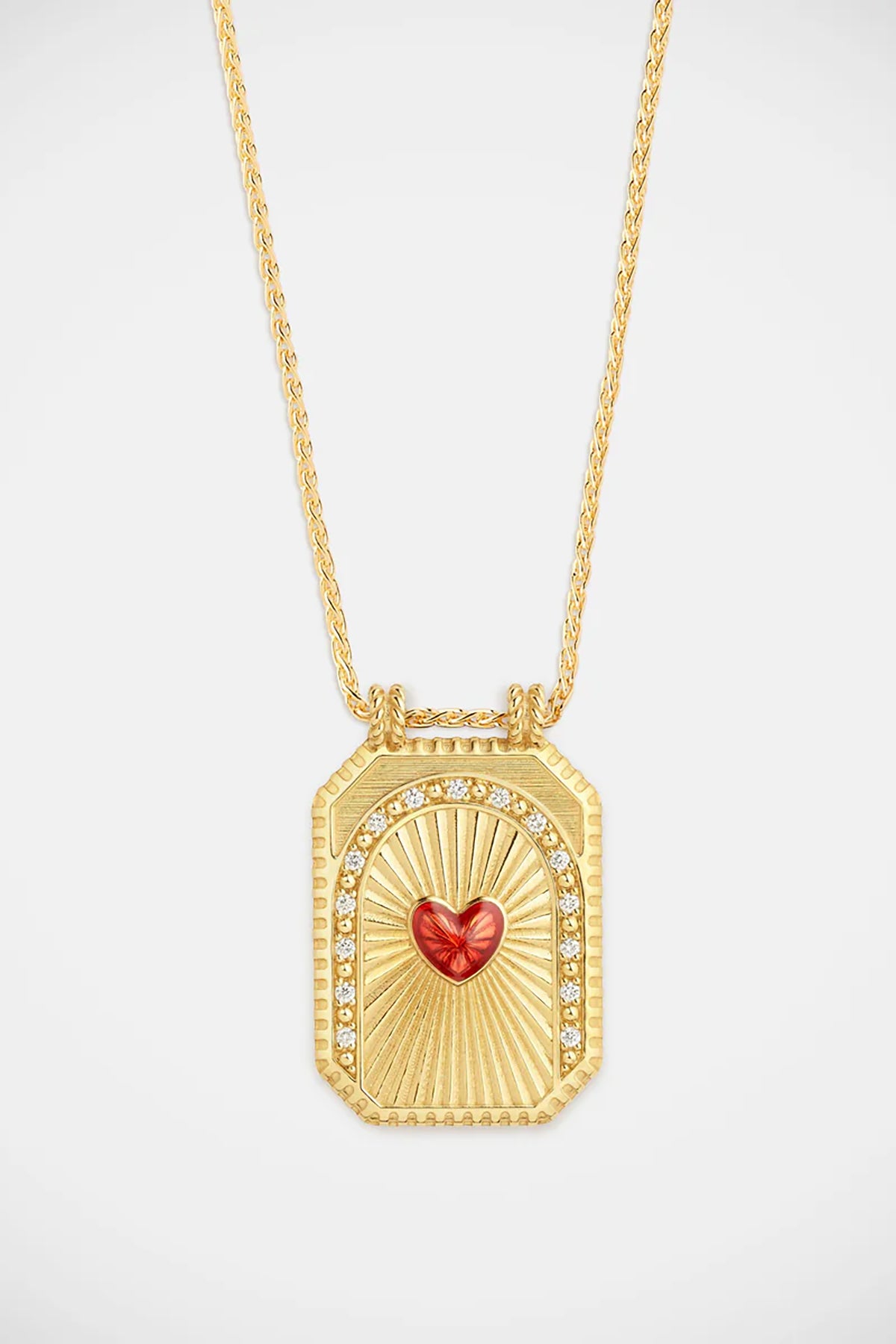 MARIE LICHTENBERG | 18K GOLD HEART SCAPULAR NECKLACE