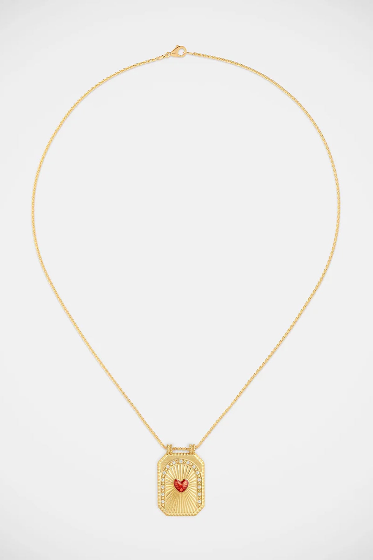 MARIE LICHTENBERG | 18K GOLD HEART SCAPULAR NECKLACE