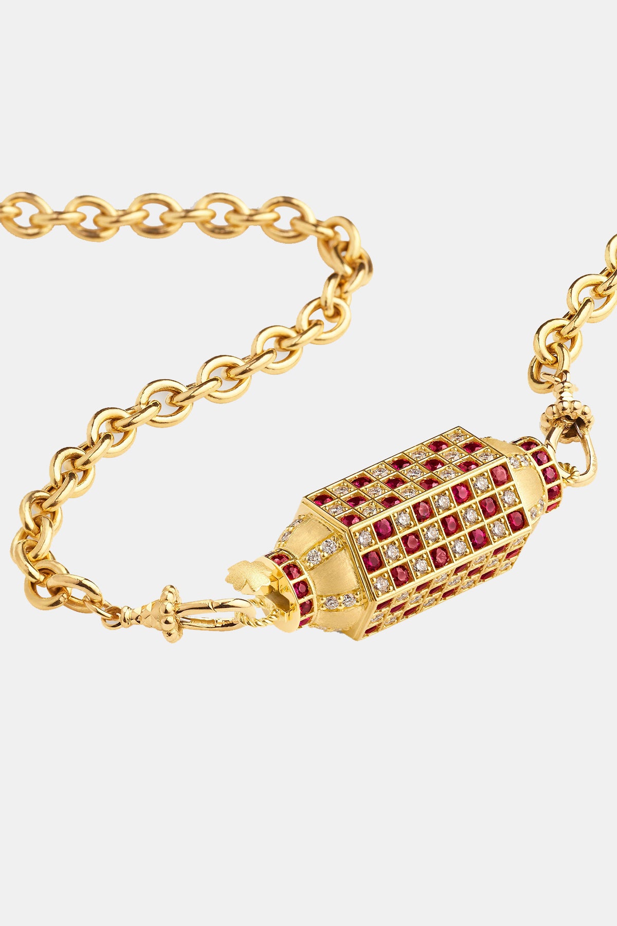 MARIE LICHTENBERG | CHECK RUBY LOCKET ON ROSA CLASSIC CHAIN - MAXFIELD LA