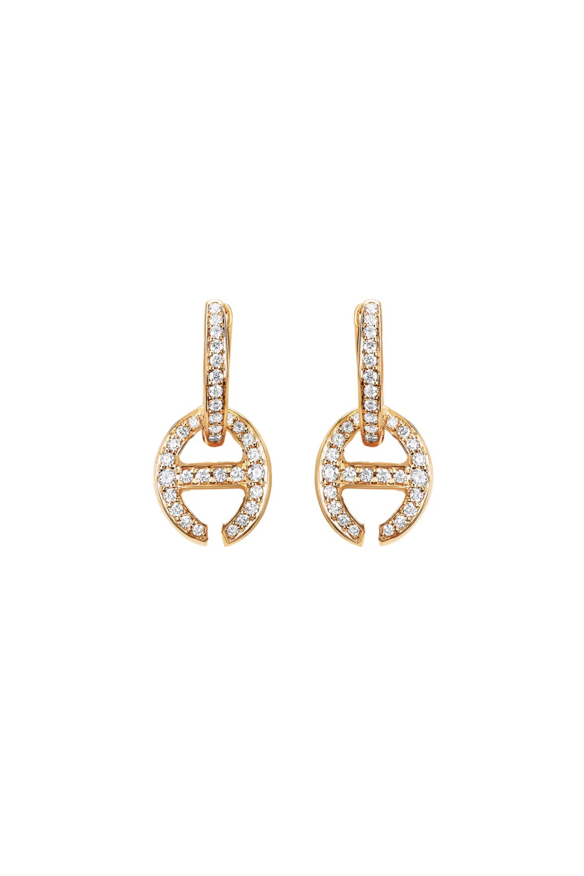 HOORSENBUHS | 18K ROSE GOLD KLAASP DIAMOND EARRINGS