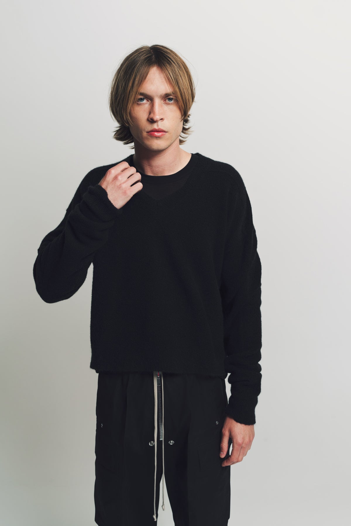 RICK OWENS | TOMMY V NECK SWEATER - MAXFIELD LA