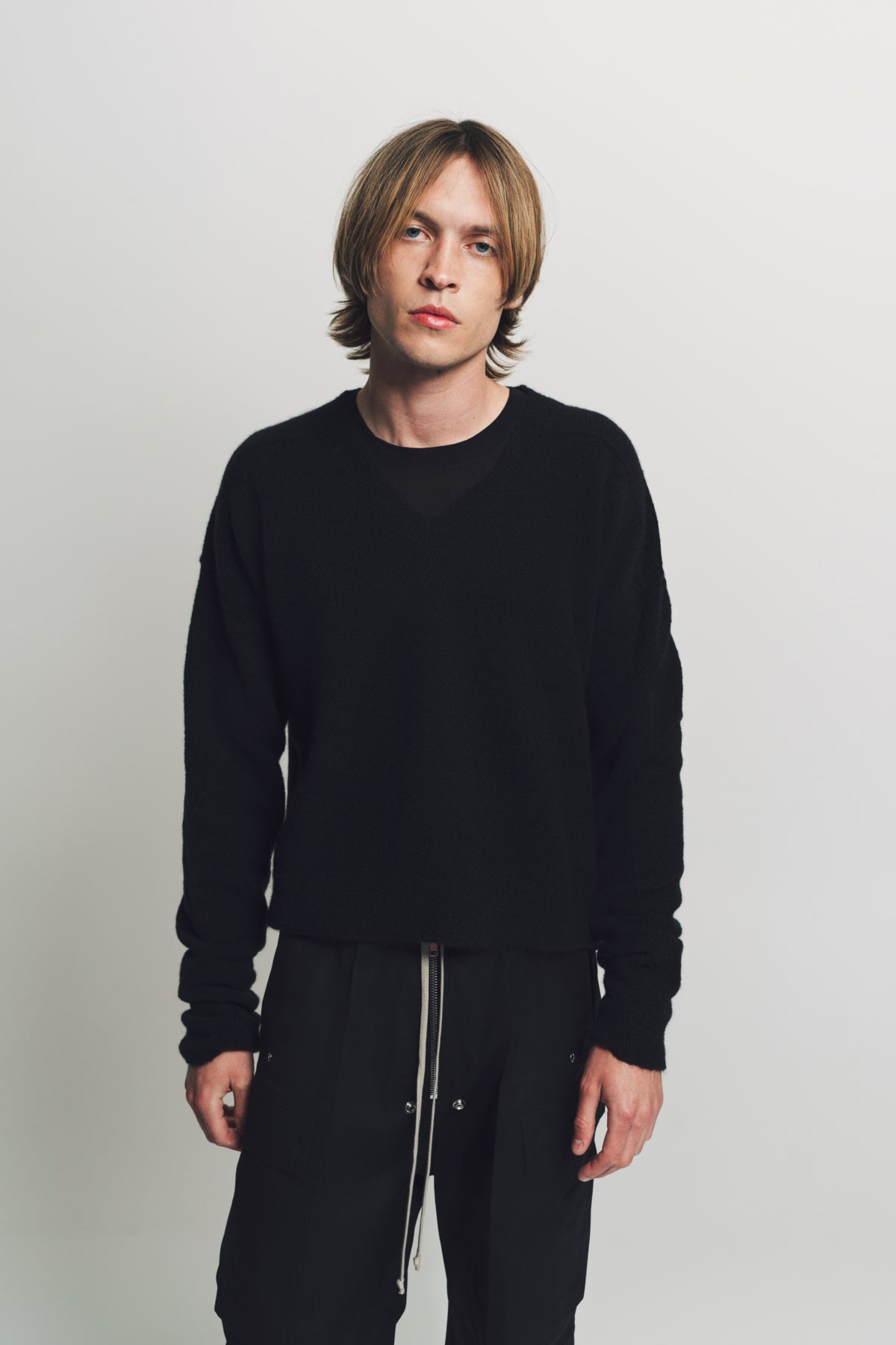 RICK OWENS | TOMMY V NECK SWEATER - MAXFIELD LA