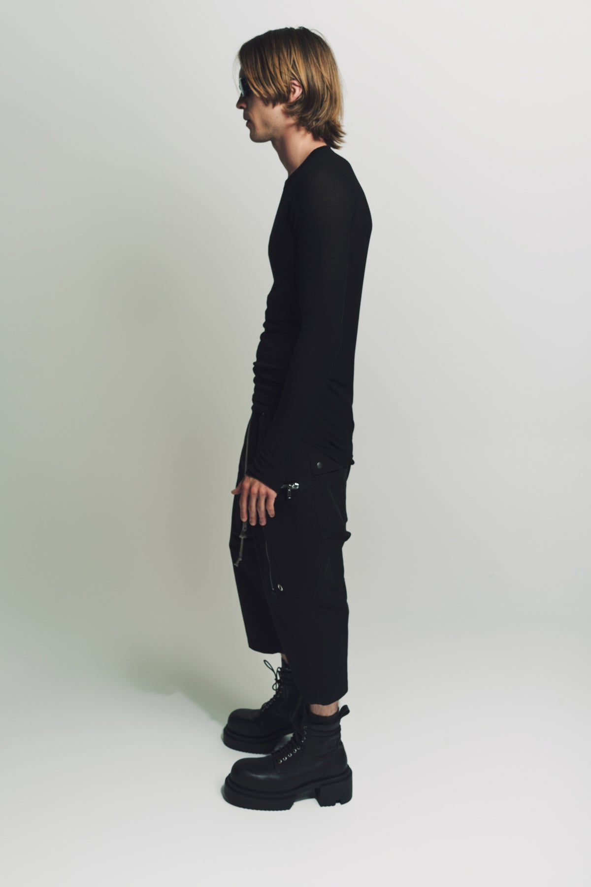 RICK OWENS | RIB LONG SLEEVE TEE