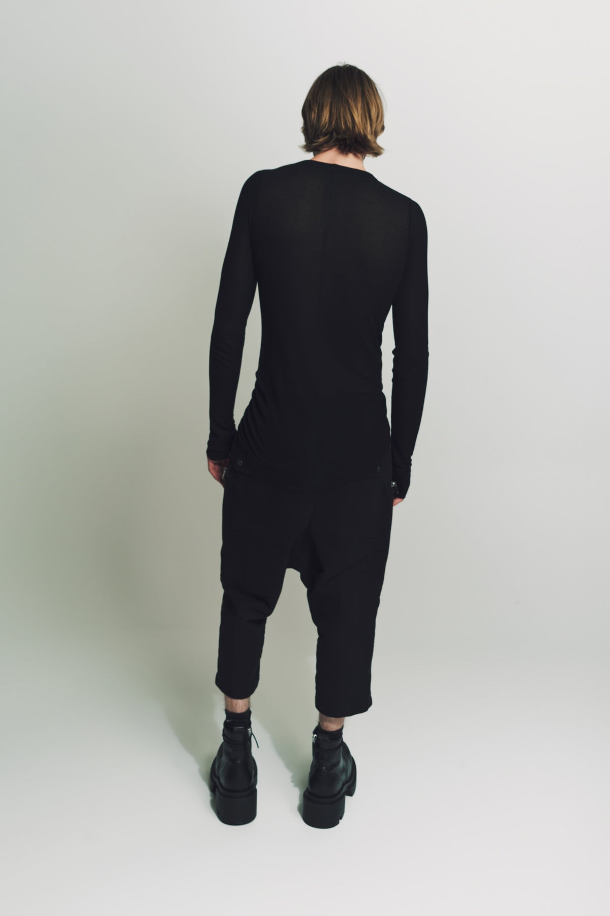 RICK OWENS | RIB LONG SLEEVE TEE