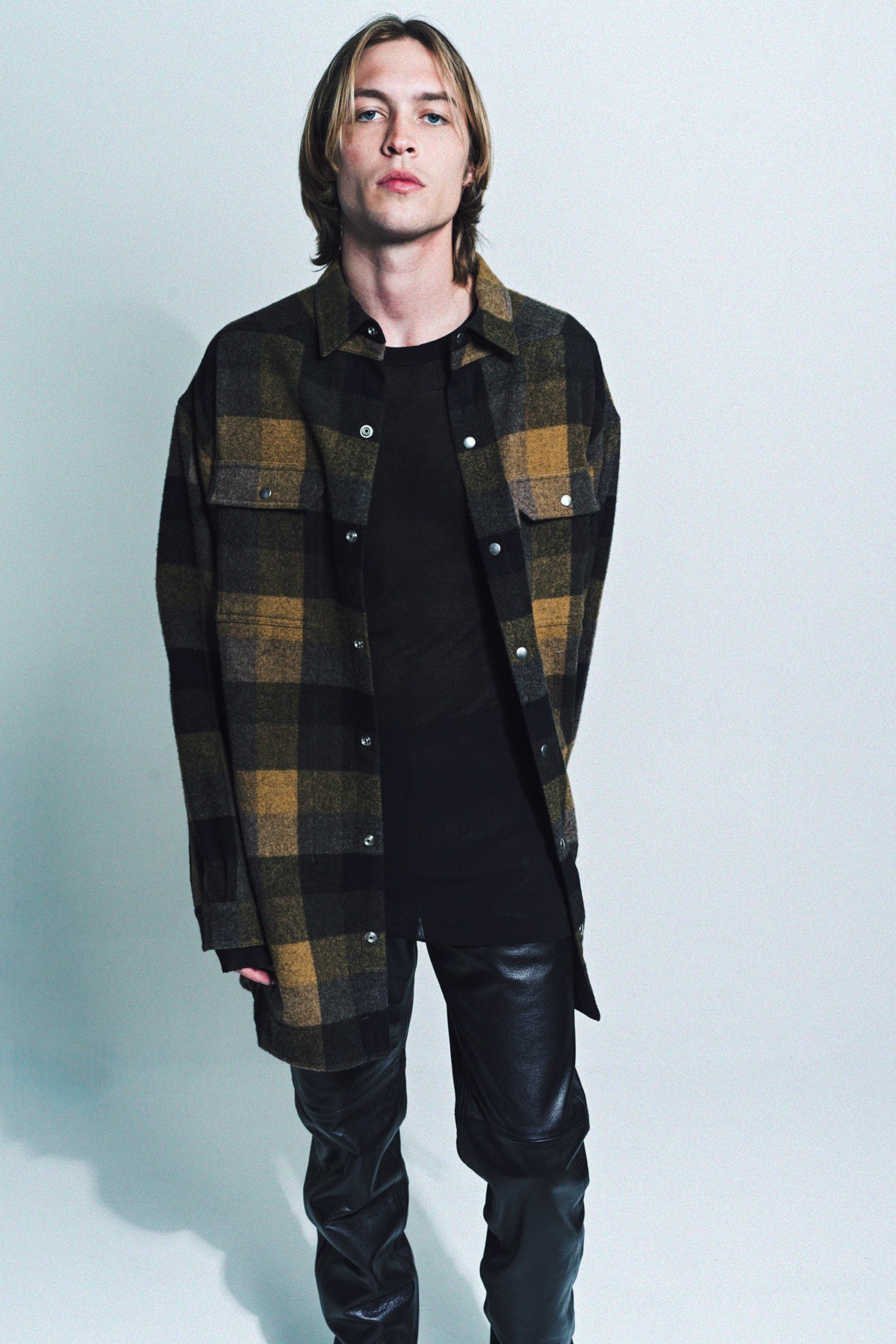 RICK OWENS | OVERSIZED PLAID OUTERSHRT