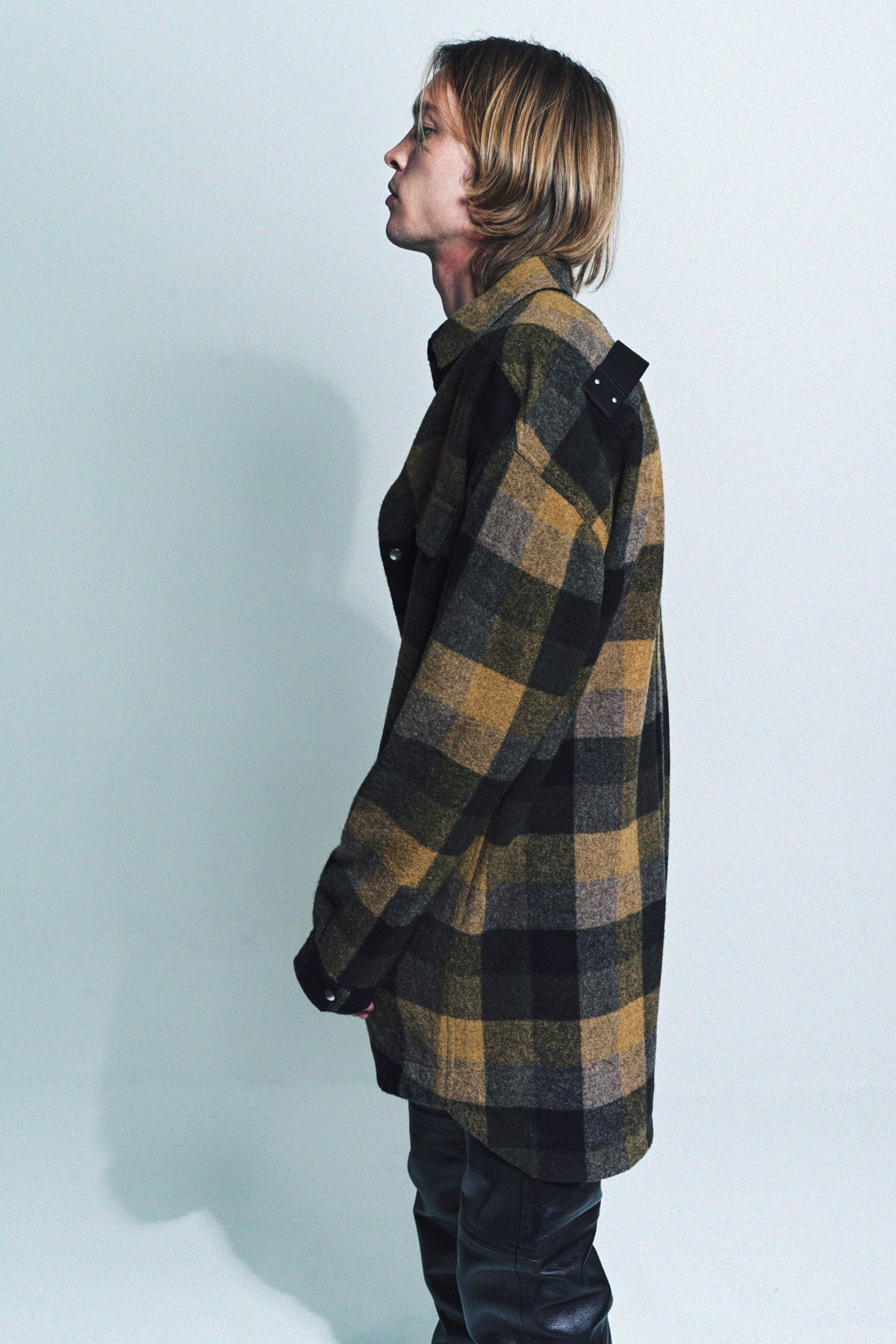 RICK OWENS | OVERSIZED PLAID OUTERSHRT